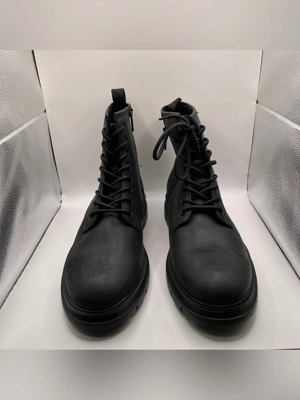 NWOB ALDO Graveldiver Waterproof Boot (Men) size 12 black combat lace waterproof